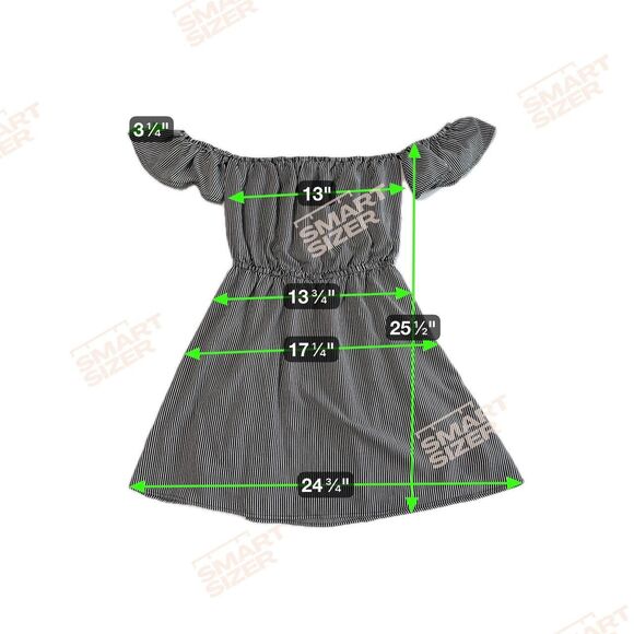 Kimchi Blue Off-Shoulder Mini Dress | Woman Size‎ Small | Black & White Stripe - Picture 5 of 5